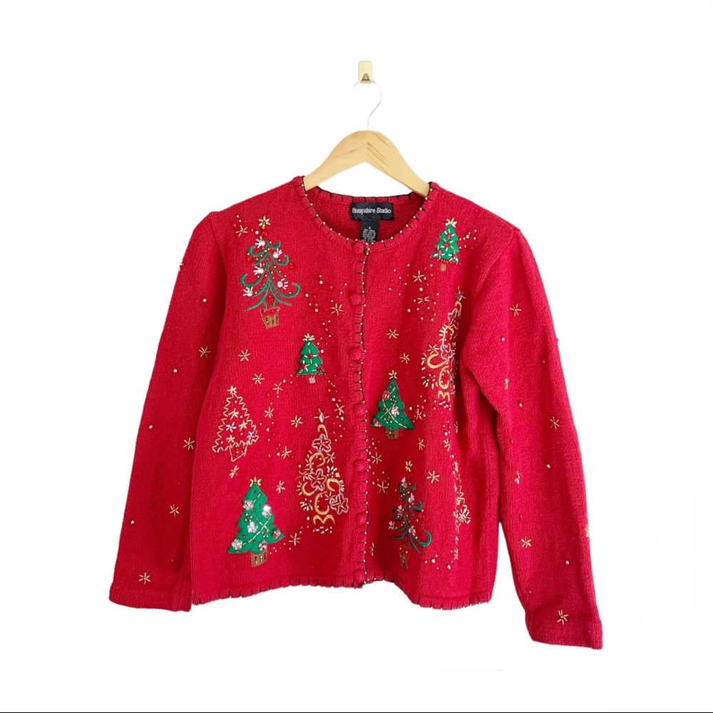 Vintage Red “Ugly” Holiday Sweater